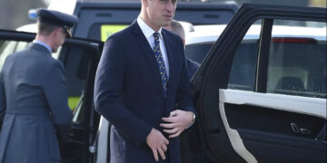 Prince William visits a Royal Air Force base to learn more about the newest high-tech equipment
